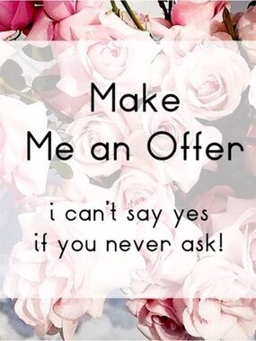 Pink Floral 'Make Me an Offer' Graphic